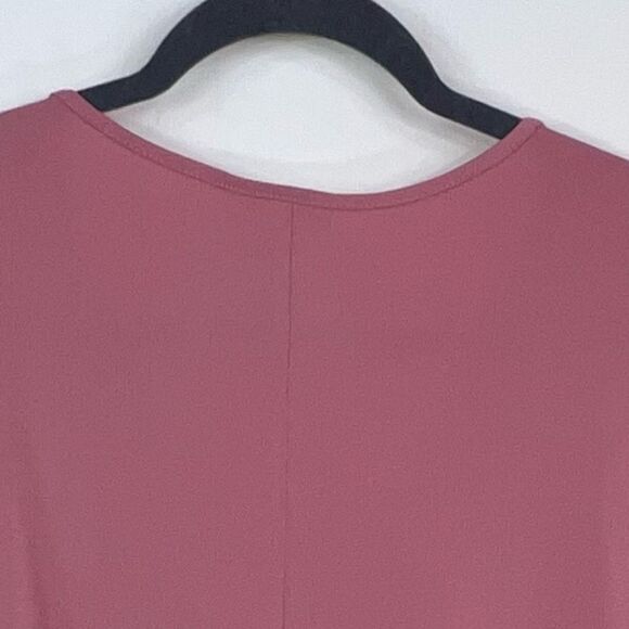 Catherines Accordion Pleat Sheer Sleeve V Neck Tunic - Picture 7 of 8